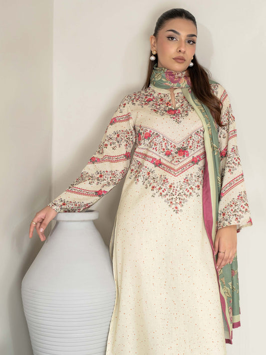 3 Piece Khaddar Suit-Printed (Unstitched)